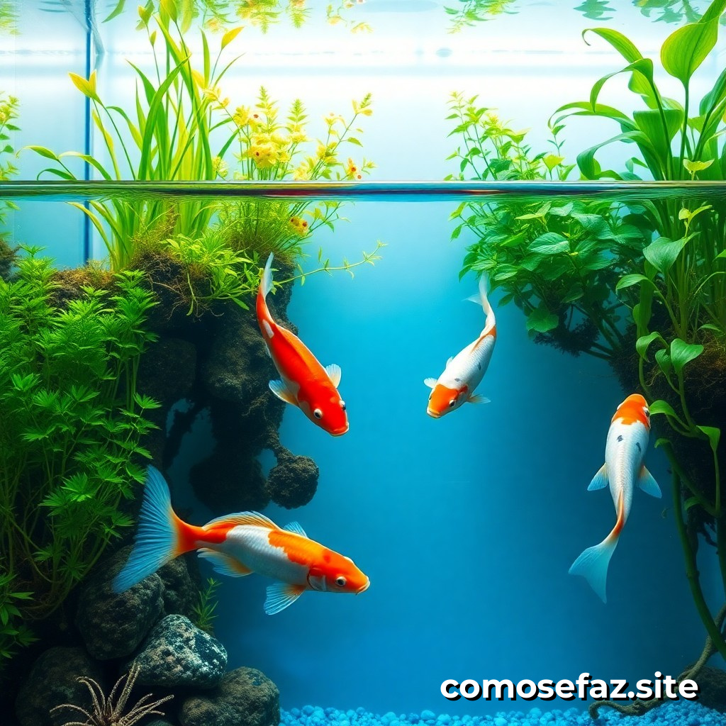 Como criar um aquário de água doce com plantas e peixes ornamentais